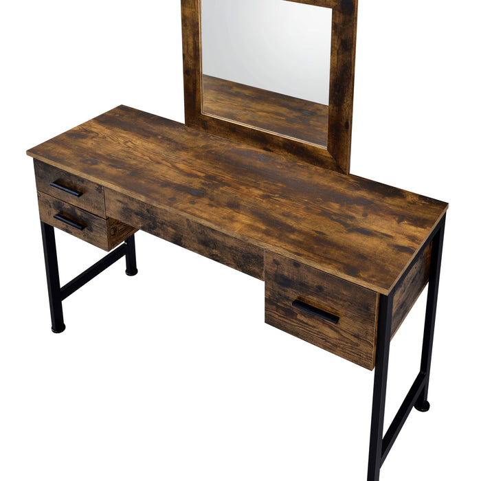 Juvanth - Rustic Vanity Desk Mirror - Oak