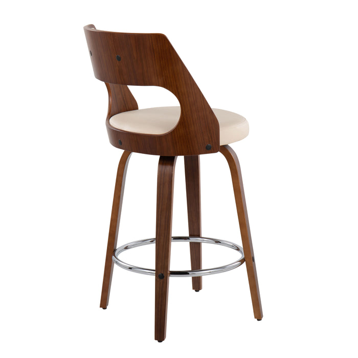 Cecina - Mid Century Modern Counter Stool With Swivel (Set of 2)