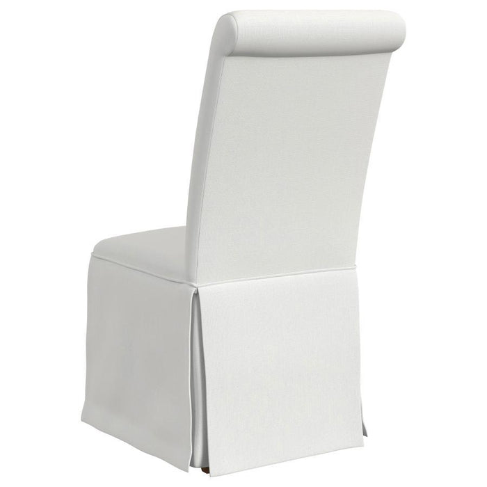 Shawna - Upholstered Skirted Parson Dining Side Chair (Set of 2) - White