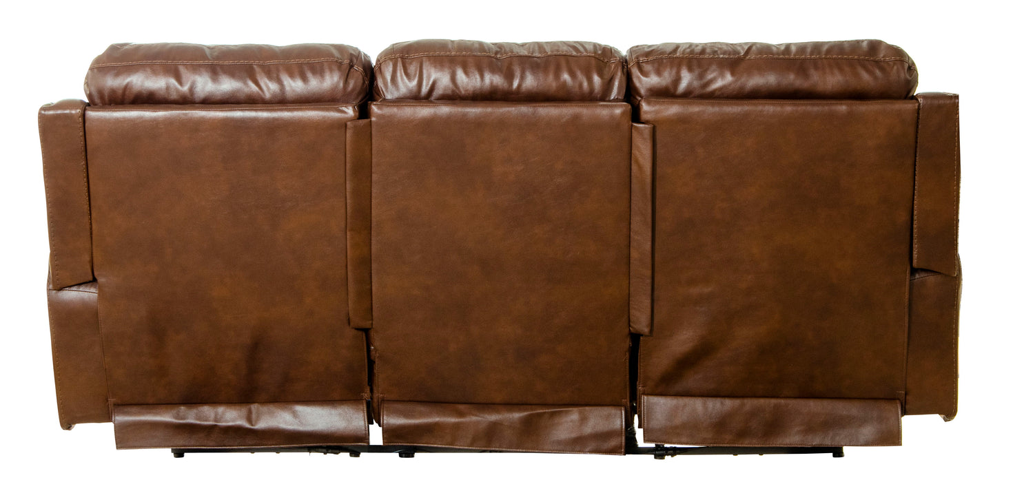 Ceretti - Power Reclining Sofa - Brown Italian Top Grain Leather Match