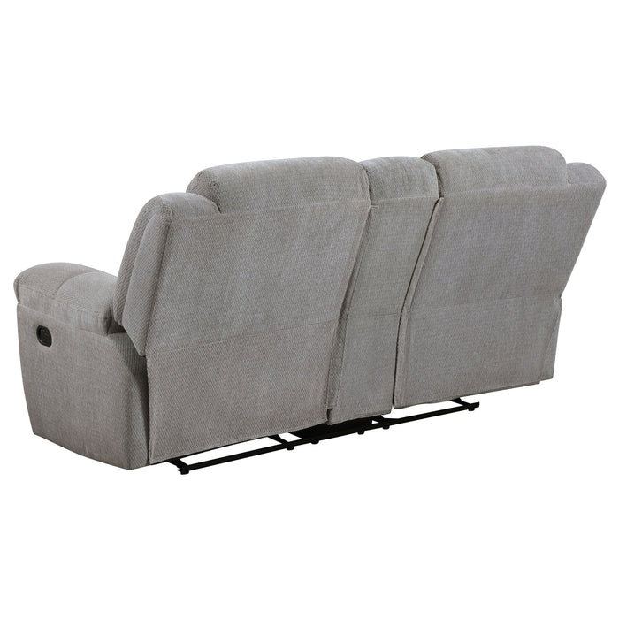 Gilson - Chenille Upholstered Reclining Loveseat - Gray