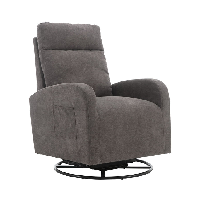 Jiada - Upholstered Swivel Glider Rocking Chair For Nursery Modern Style One Left Bag