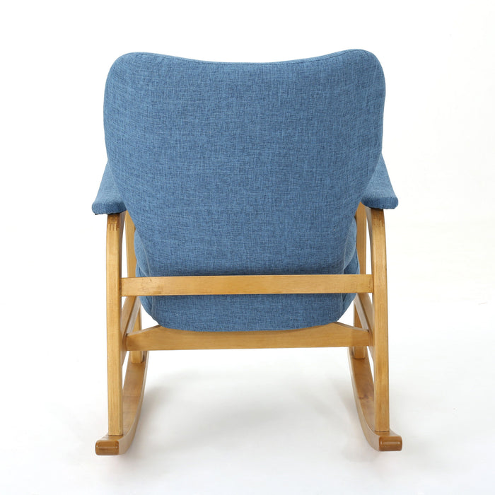 Mid-Century Fabric Rocking Chair