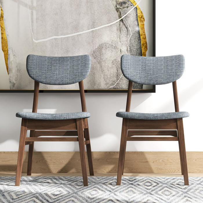 Eula - Mid-Century Modern Dining Chair (Set of 2) - Dark Brown