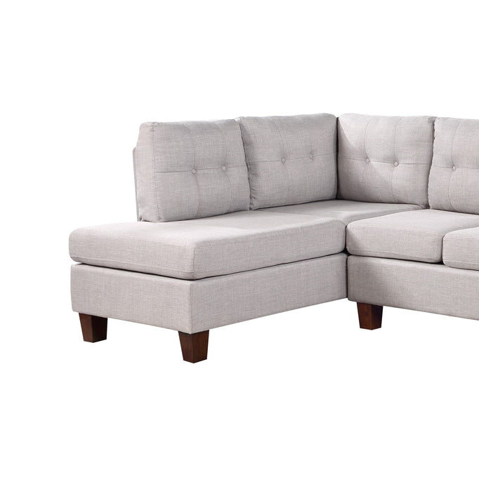 Dalia - Linen Modern Sectional Sofa With Left Facing Chaise