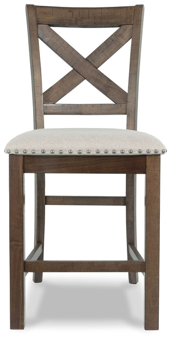 Moriville - Beige - Upholstered Barstool (Set of 2)