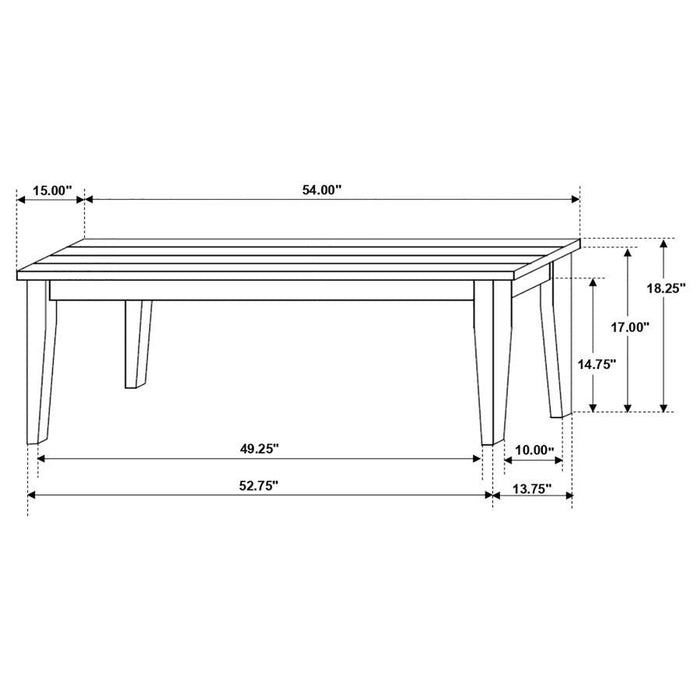 Kingman - Rectangular Bench - Espresso And White