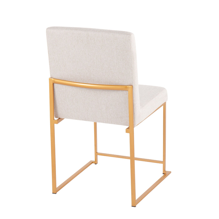 Fuji - Contemporary Stylish Frame, High Back Dining Chair (Set of 2)