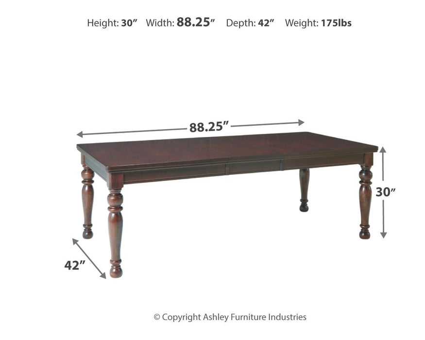 Porter - Rustic Brown - Rect Dining Room Ext Table