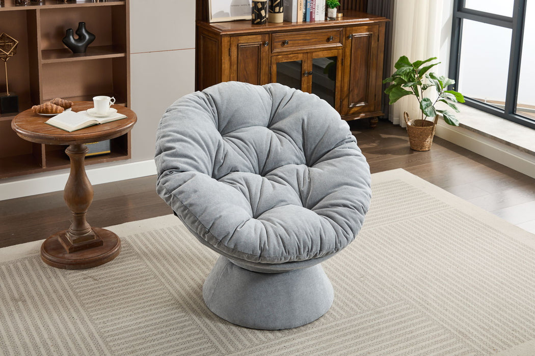 Oversized Swivel Accent Chair, 360 Swivel Barrel Chair, Papasan Chair For Living Room Bedroom