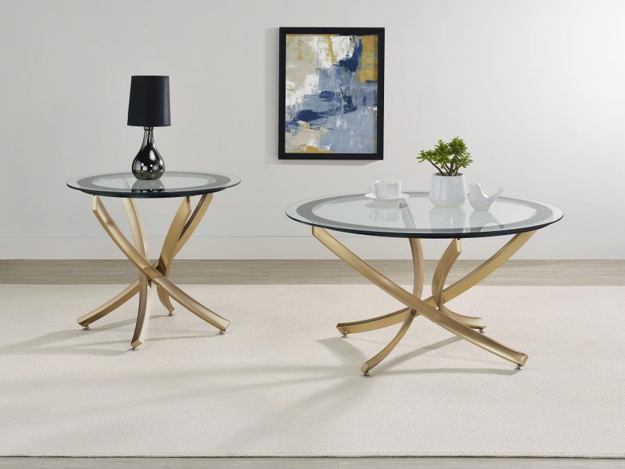 Brooke - Glass Top End Table