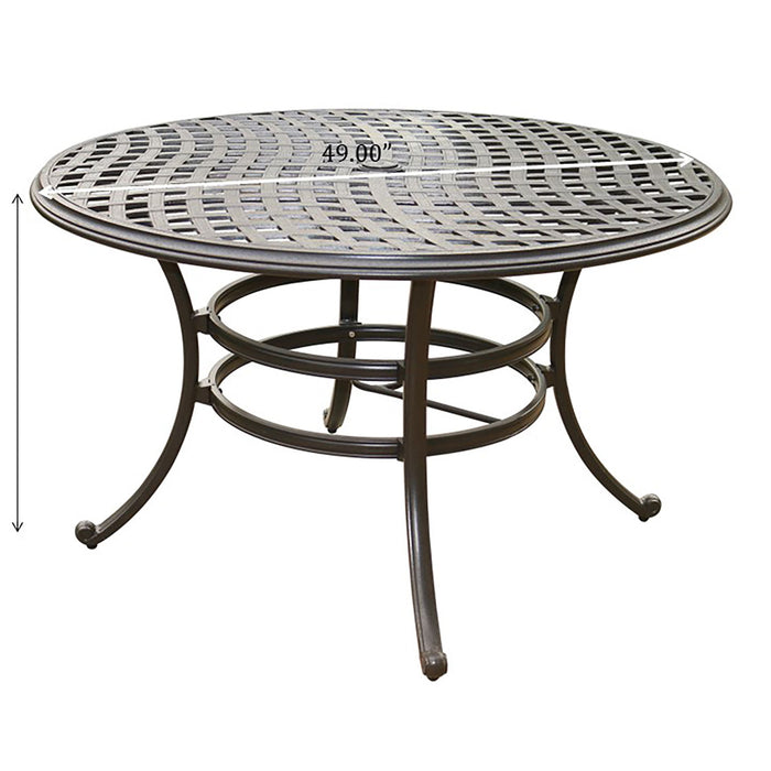 Round Dining Table - Espresso Brown