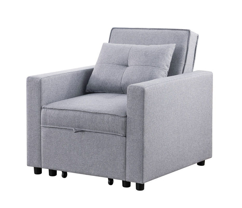 Zoey - Linen Convertible Sleeper Chair With Side Pocket