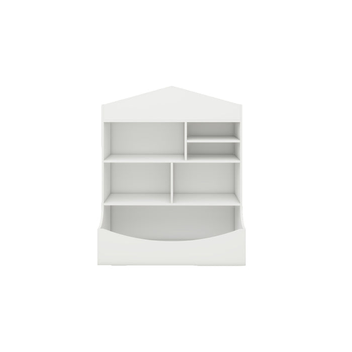 Children's Multi-Functional 7 Shelf Bookcase, Storage Display, Rack, Organizer - White