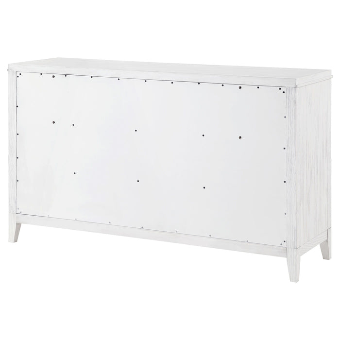 Marielle - 6 Drawer Bedroom Dresser - Distressed White