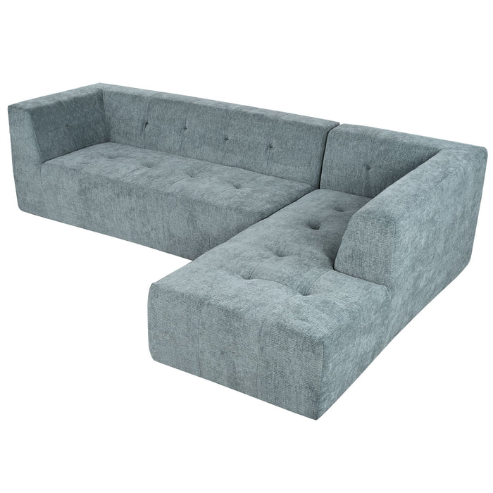 Modular Combination Living Room Sofa Set, Modern Minimalist Sofa, Living Room Upholstered Sofa Bed, Bedroom, 2 Pieces Computer Free Combination, L - Shaped