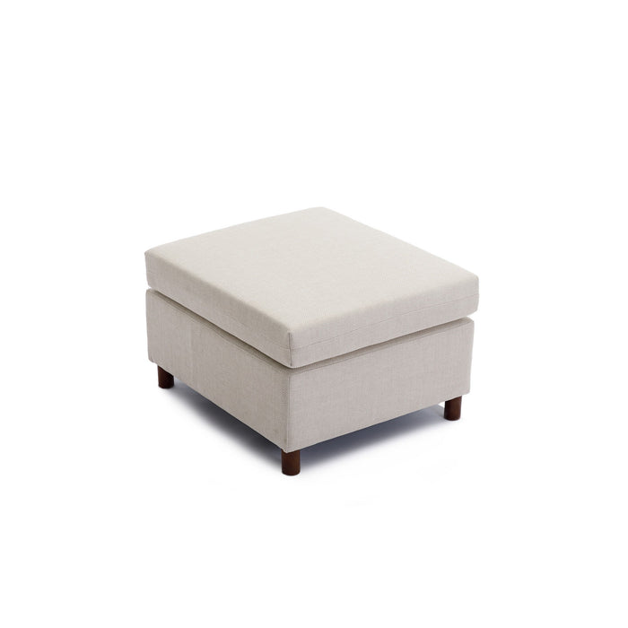 3 Seat Module Sectional Sofa Couch With 1 Ottoman For Living Room, Seat Cushion And Back Cushion Non-Removable And Non-Washable