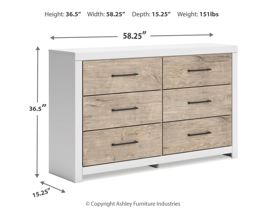 Charbitt - Two-tone - Six Drawer Dresser