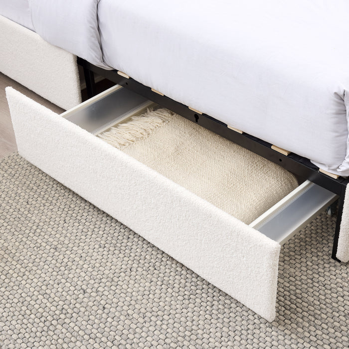 Liv - Patented With Drawers Upholstered Storage Platform Bed