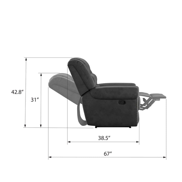 Ferrar - Gliding Recliner - Gray