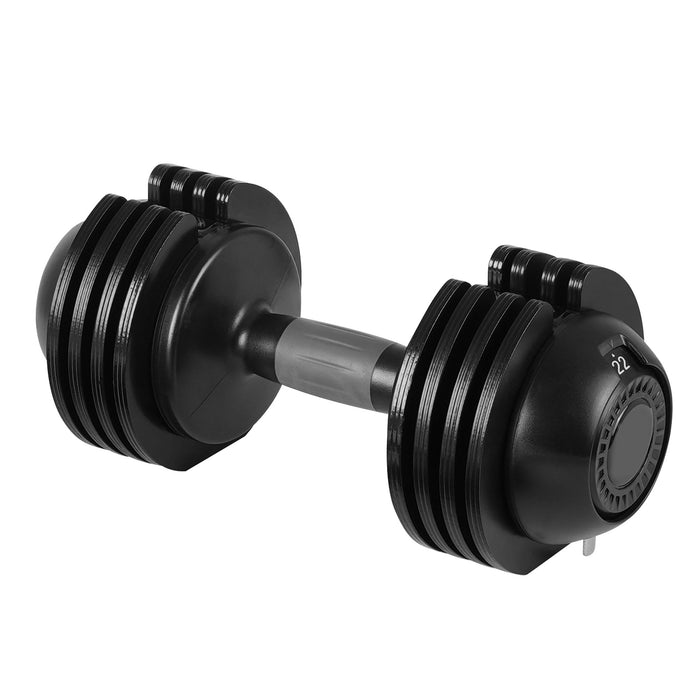 22Lbs Adjustable Dumbbell Steel And Plastic - Black