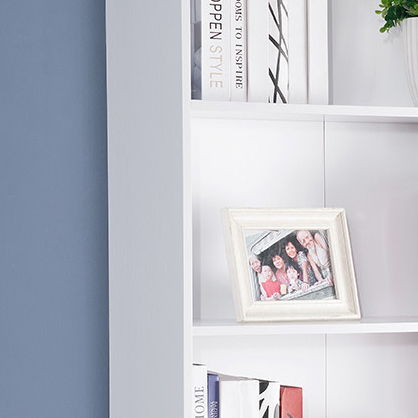 Bookcase Display, Modern Bookstand With Five Shelves - White