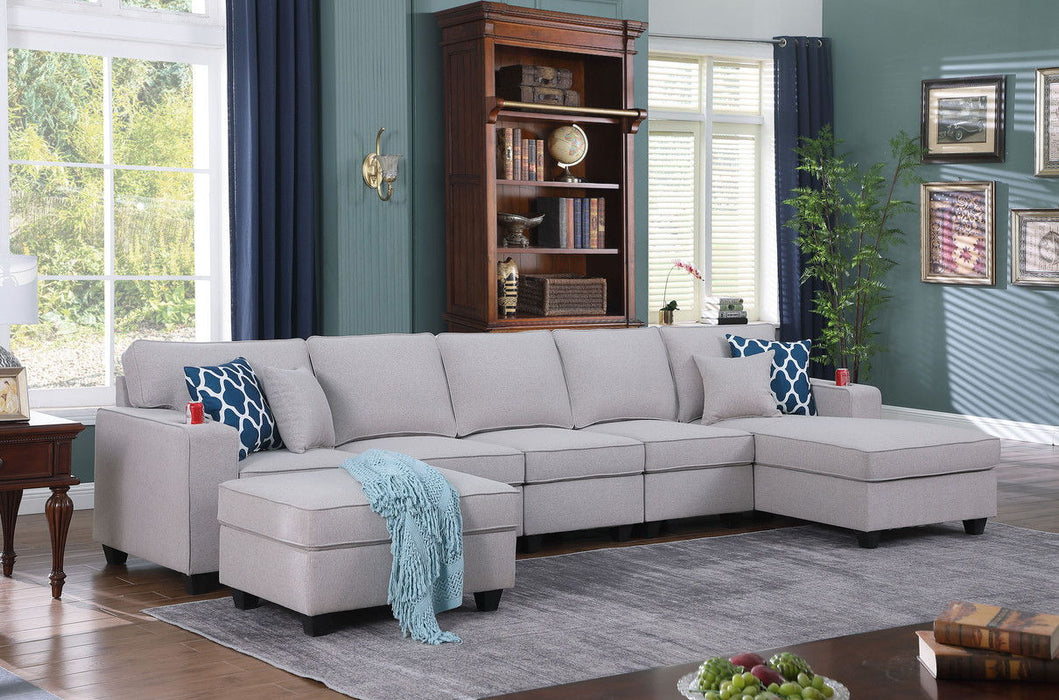 Cooper - 6 Piece Reversible Sectional Sofa With Cupholder