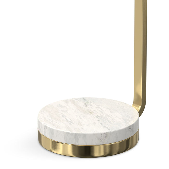 Sylvie - Side Table - White / Gold