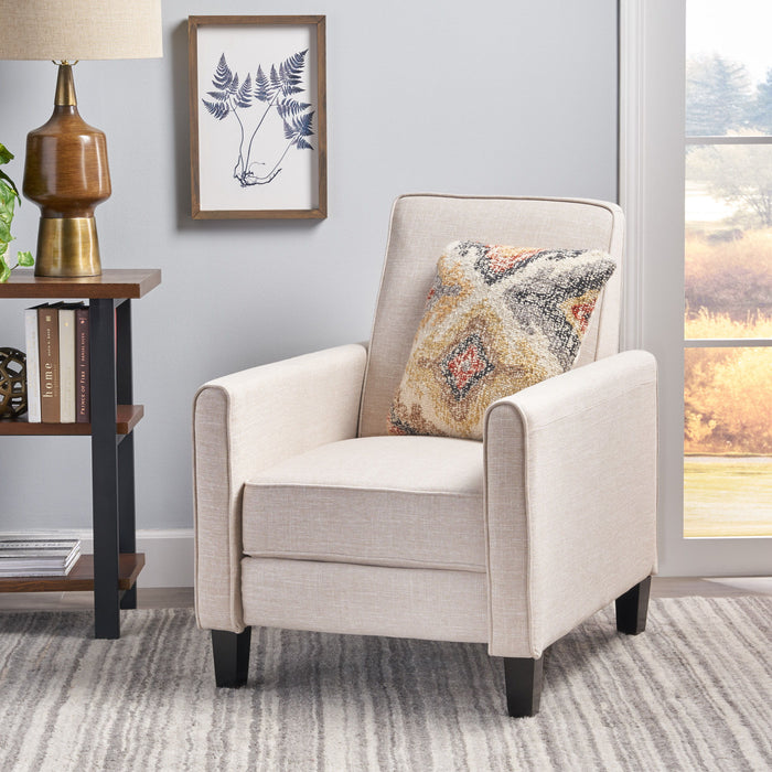 Linen Push Back Chair For Elegant Home