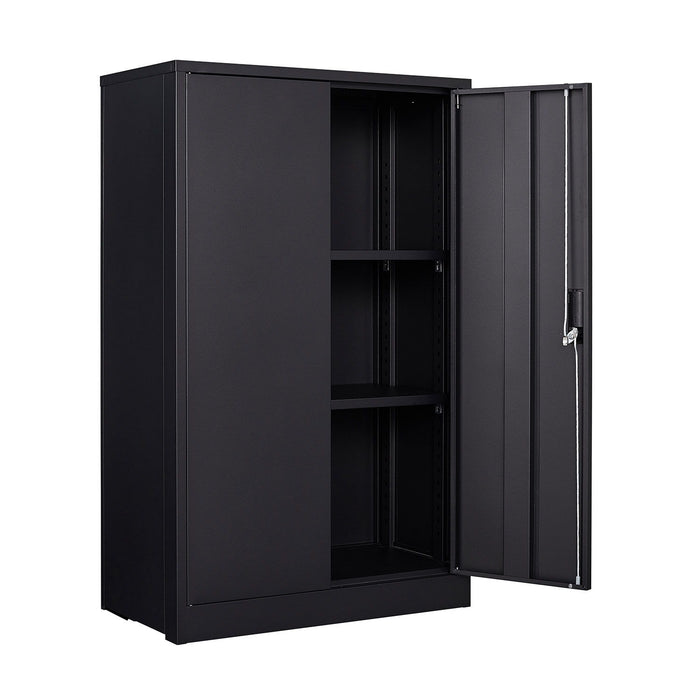 Metal Storage Cabinet With Locking Doors And Adjustable Shelf, Folding Filing Storage Cabinet, Folding Storage Locker Cabinet For Home Office, School, Garage