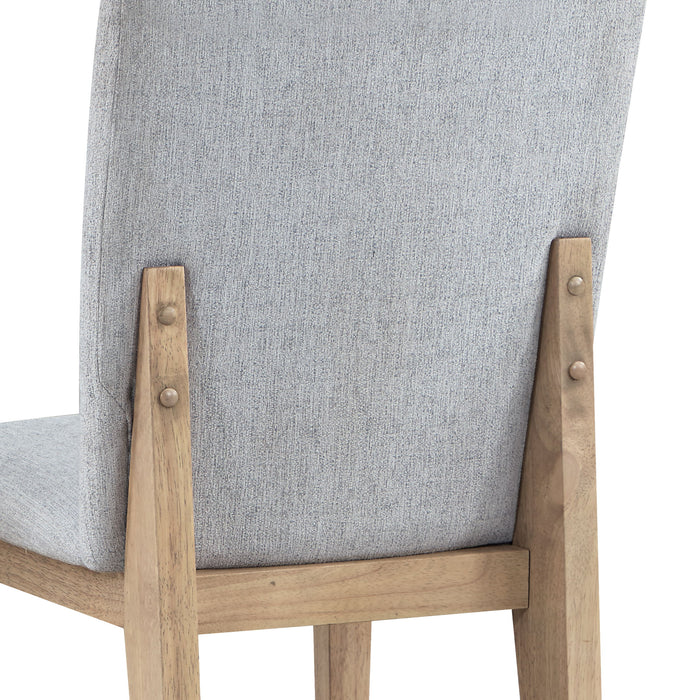 Caspian - 19" Linen And Oak Finish Dining Chair (Set of 2) - Gray