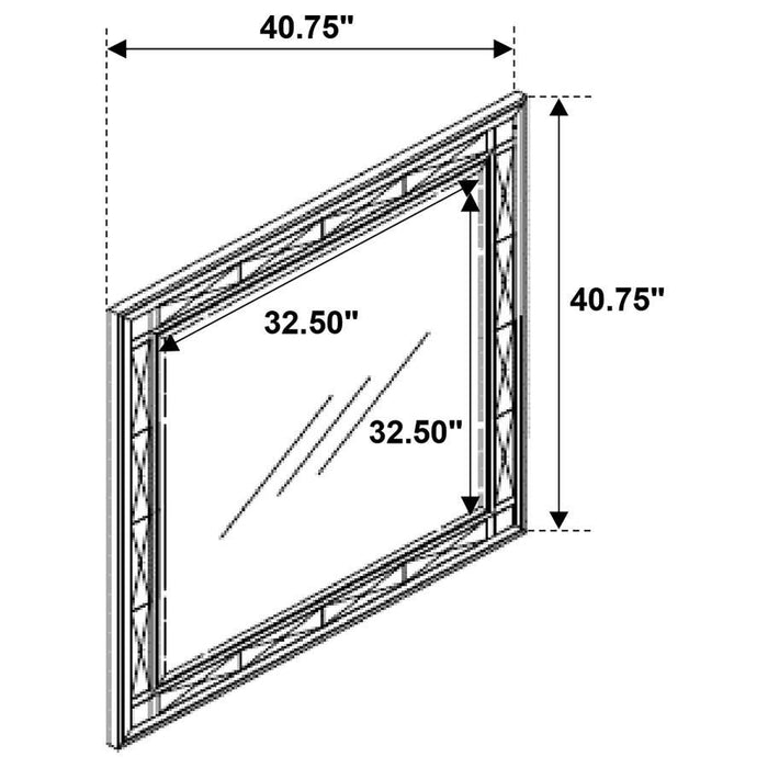 Leighton - Beveled Dresser Mirror - Metallic Mercury