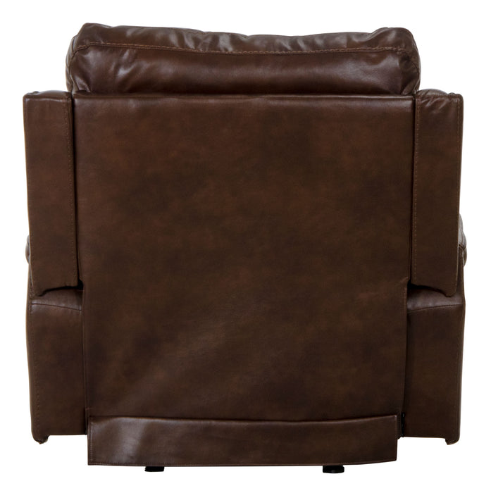 Ceretti - Power Wall Hugger Recliner - Brown Top Grain Italian Leather Match