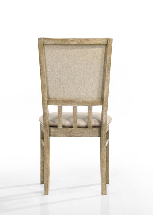 Brutus - 19" Wide Contemporary Fabric Dining Chair (Set of 2) - Reclaimed Wheat