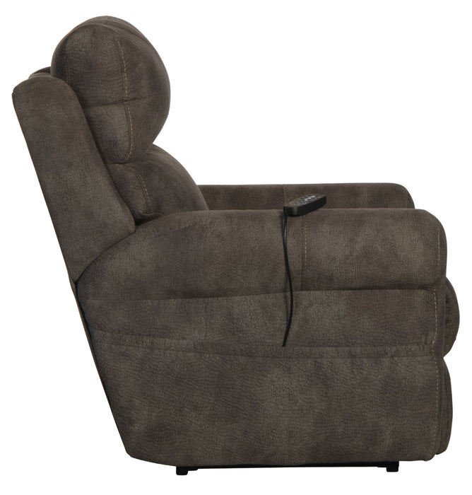 Tranquility - Power Headrest Power Lay Flat Reclining With CR3 Heat / Massage / Lumbar - Pewter