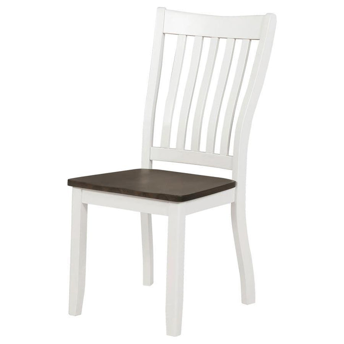 Kingman - Slat Back Dining Chairs (Set of 2) - Espresso And White