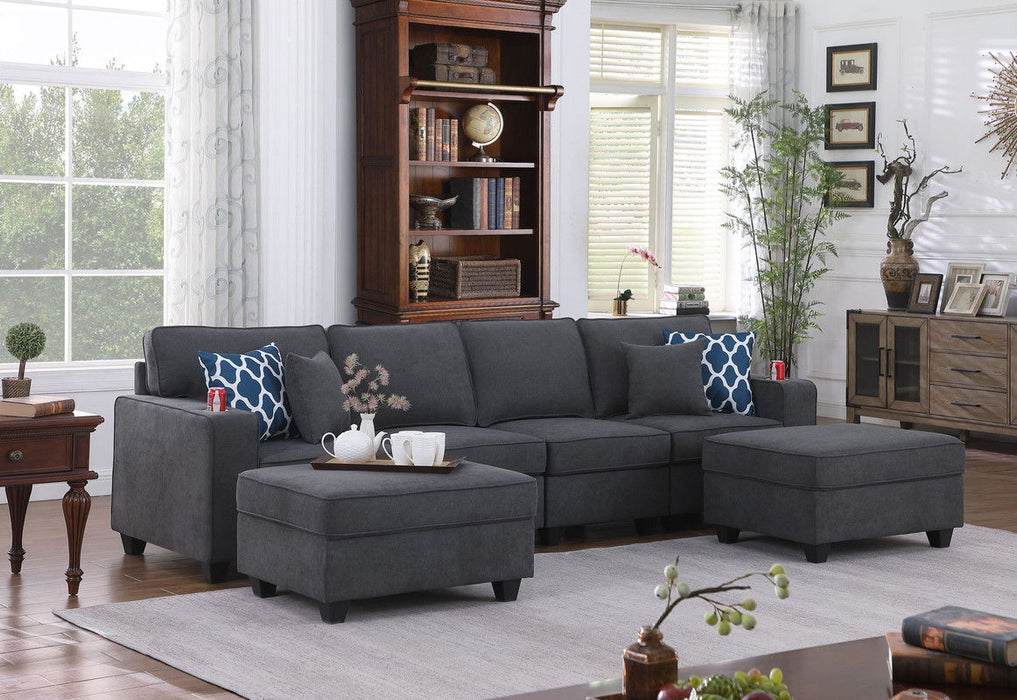 Cooper - Woven Fabric 4 Seater Sofa Set