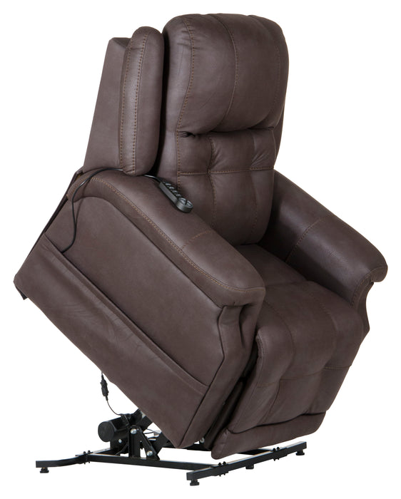 Haywood - Power Headrest Power Lift Lay Flat Recliner With Heat & Massage - Chocolate - 44"