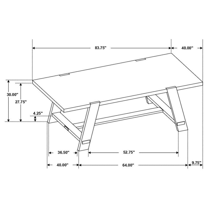 Sharon - Rectangular Trestle Base Dining Table Set