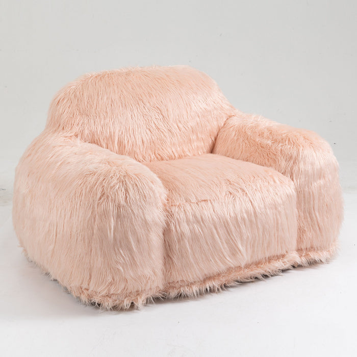 Bean Bag Chair Lazy Long Hair Sofa Bean Bag Chair Adult, Teen High Density Foam Filled Modern Focus Chair Comfortable Living Room, Bedroom Chair