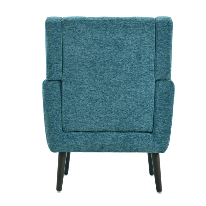 Modern Accent Chair Upholstered Foam Filled Living Room Chairs Comfy Reading Chair Mid-Century Modern Chair With Chenille Fabric Lounge Arm Chairs Armchair For Living Room Bedroom