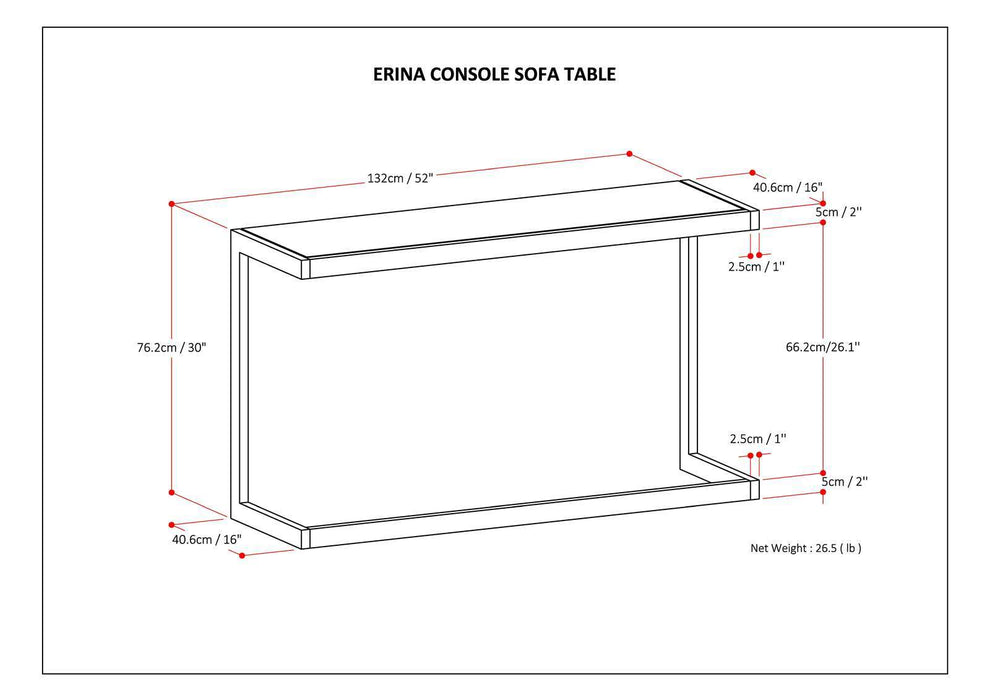 Erina - Console Sofa Table