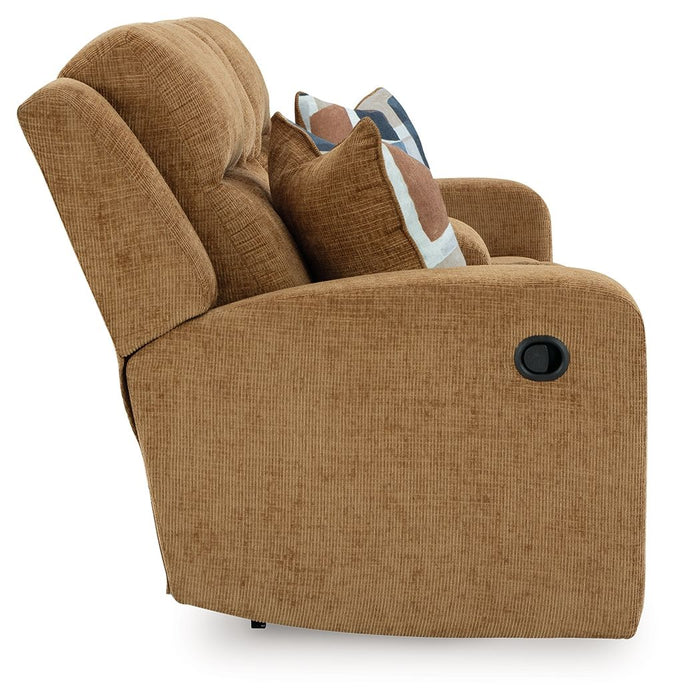 Kanlow - Honey - Dbl Reclining Loveseat With Console