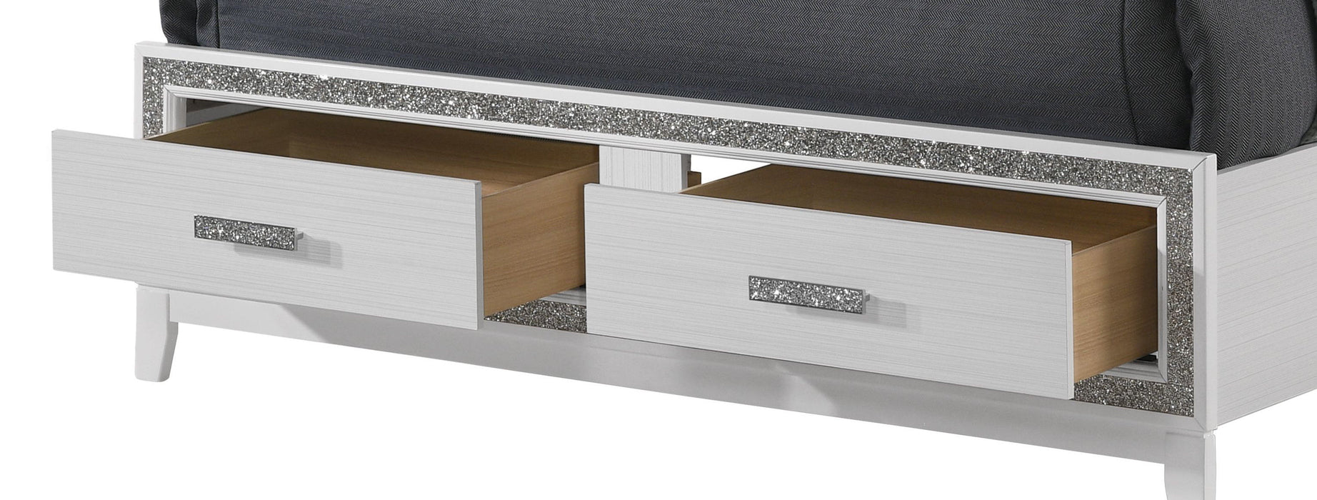 Haiden - Queen Bed With Storage LED - White