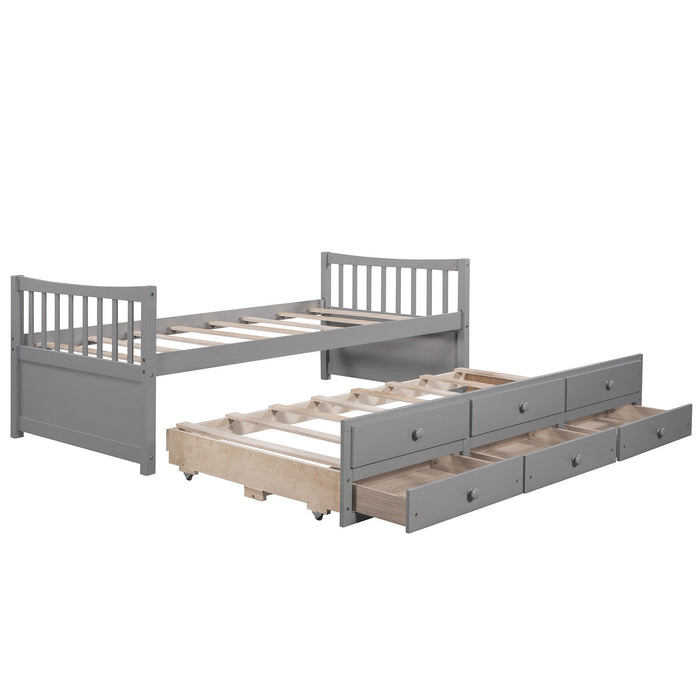 Twin Size Daybed With Trundle And Drawers