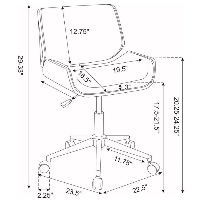 Addington - Upholstered Adjustable Office Desk Chair