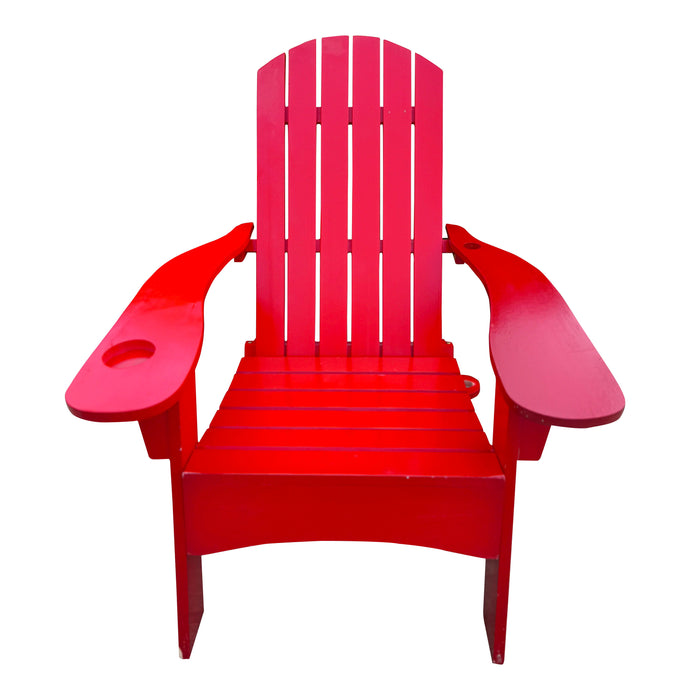 Outdoor Or Indoor Adirondack Chair With An Hole To Hold Umbrella On The Arm