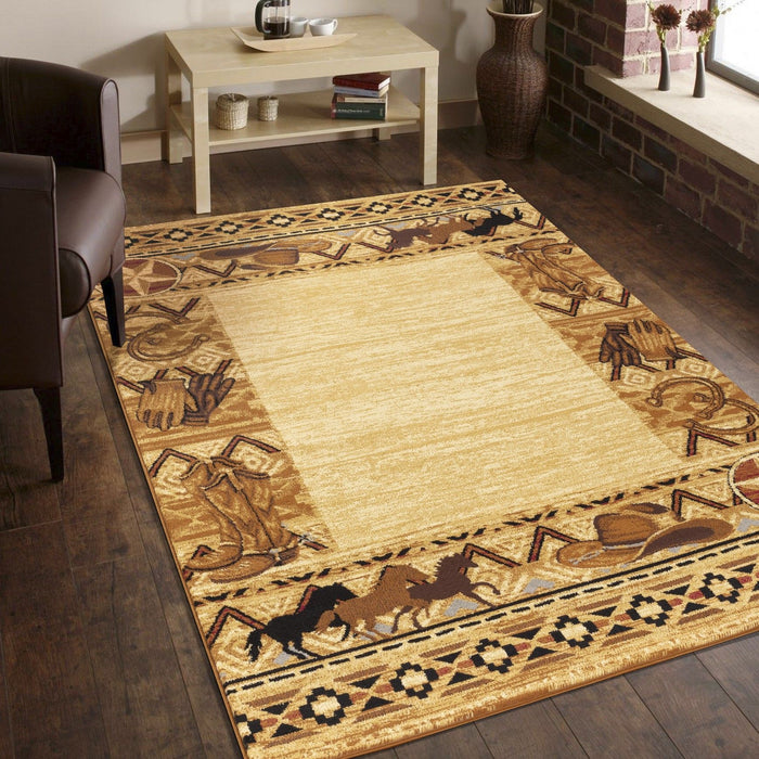 Tribes - GC_YLS4011 Beige 5' x 7' Southwest Area Rug