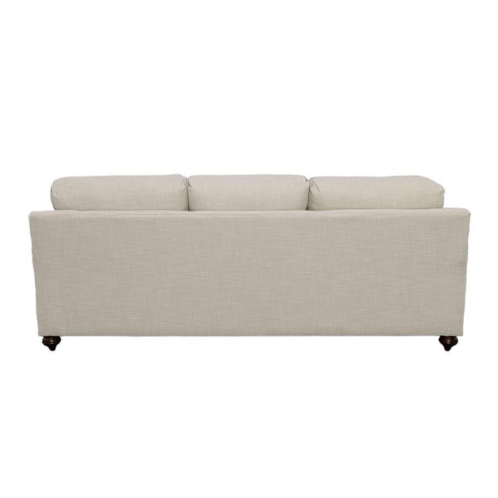 Glenn - Recessed Arms Sofa - Light Gray