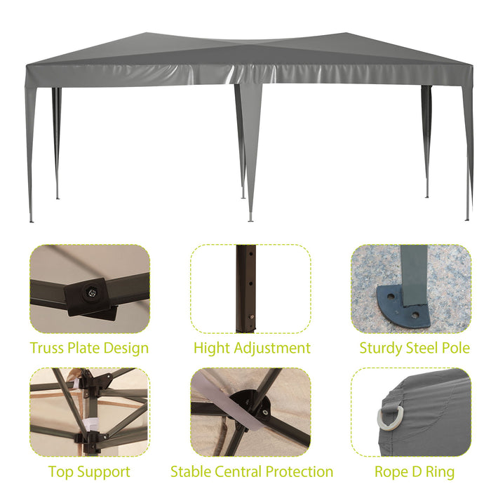 Pop Up Canopy Outdoor Portable Party Folding Tent With 6 Removable Sidewalls + Carry Bag + 6 Pieces Weight Bag